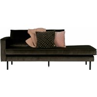 Sofa Recamiere in Dunkelgrün Samt Stoff von Basilicana