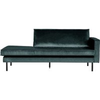 Sofa Recamiere in Petrol Samt Retro Design von Basilicana