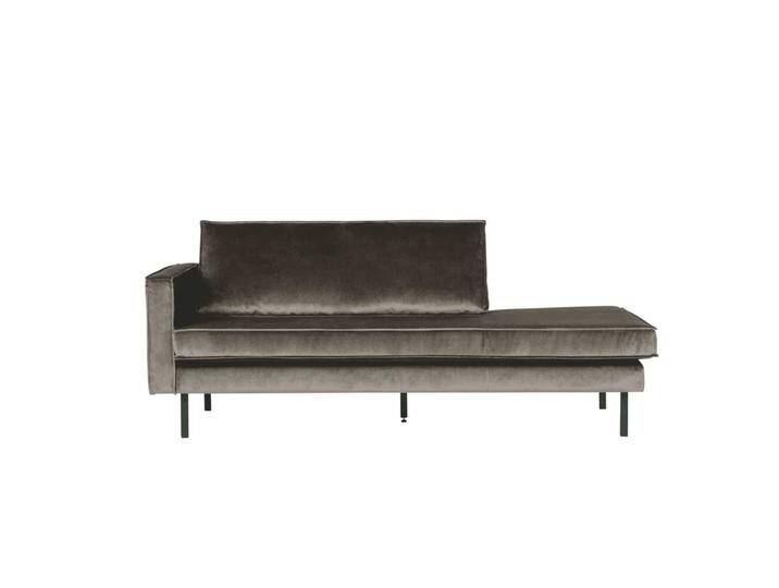 Sofa Recamiere in Taupe Samtbezug von Basilicana