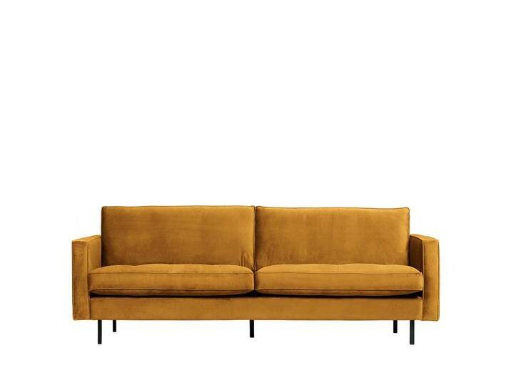 Sofa in Ocker Samt Retro Design von Basilicana
