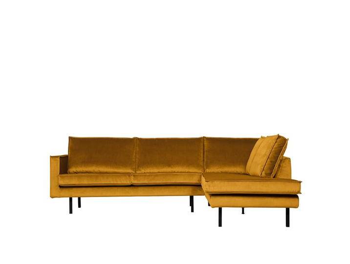 Sofaecke in Ocker Samt Retro Style von Basilicana