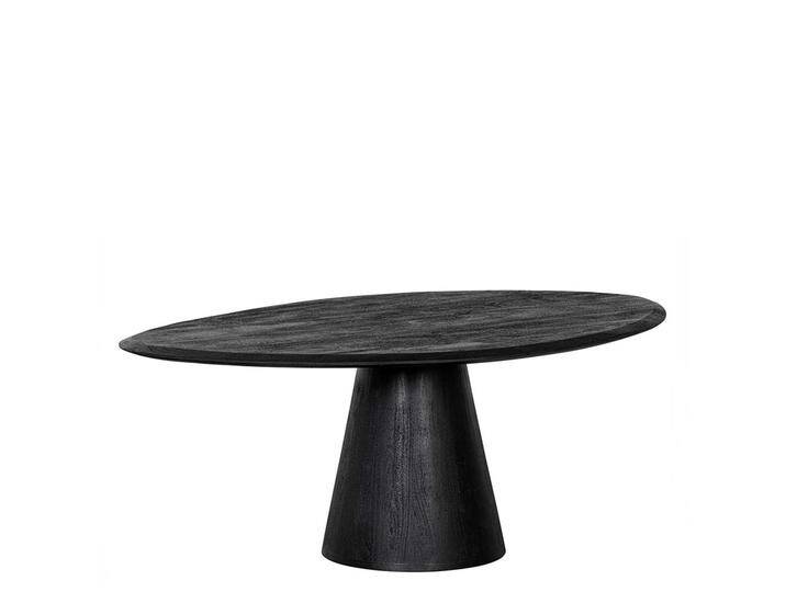 Sofatisch schwarz massiv in modernem Design 120 cm breit von Basilicana