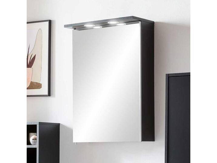 Spiegelschrank mit LED in Schwarz Made in Germany von Basilicana