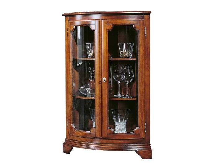 Stilmöbel Eck-Vitrine in italienischem Design 112 cm hoch von Basilicana