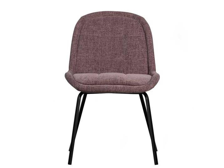 Struktursamt Esstisch Stühle in Mauve und Schwarz 51 cm breit (2er Set) von Basilicana