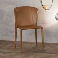 Stühle in Braun Kunstleder modern (2er Set) von Basilicana