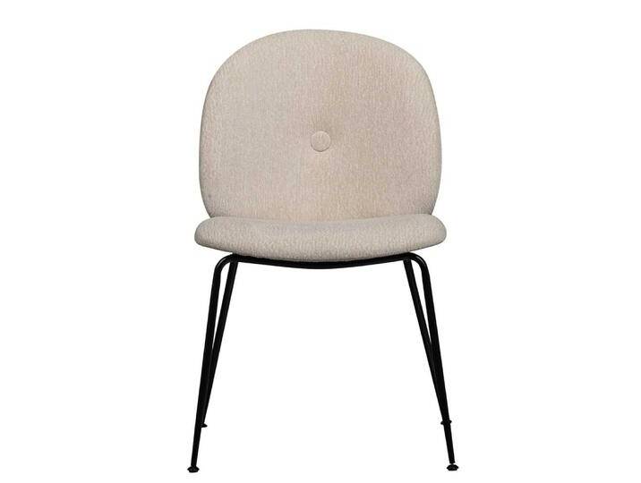 Stuhl Esszimmer Essstuhl aus Metall und Strukturstoff (2er Set) von Basilicana