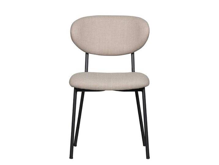 Stuhl Esszimmer Essstuhl in Beigegrau mit Gestell aus Metall (2er Set) von Basilicana