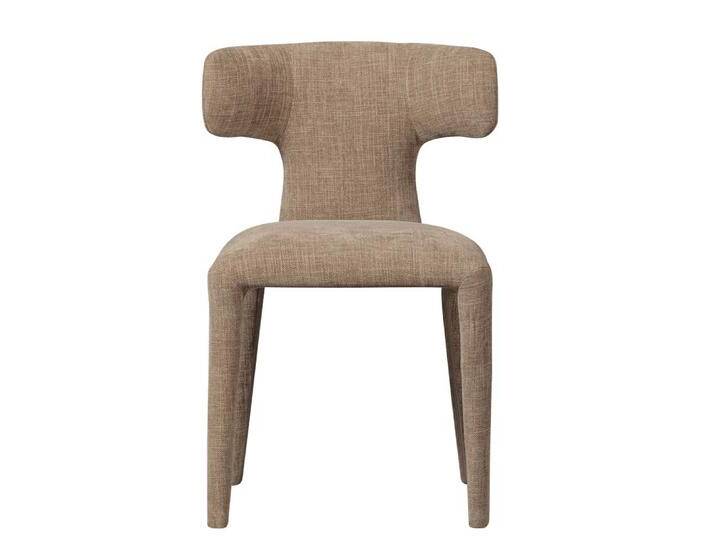 Stuhl Esszimmer Esszimmerstuhl mit gepolsterter Rückenlehne in Beige (2er Set) von Basilicana