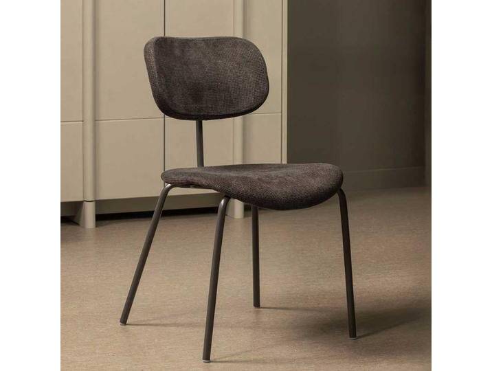 Stuhl Küche Kuechenstuhl mit Bezug und gepolsterter Rückenlehne (2er Set) von Basilicana