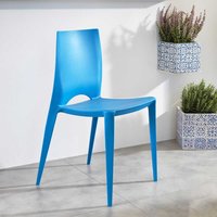Stuhl Set aus Kunststoff Blau (4er Set) von Basilicana