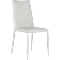 Stuhl Set in Weiß Kunstleder Metall (4er Set) von Basilicana