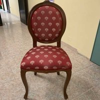 Stuhl in Rot Goldfarben gemustert Barock Design von Basilicana