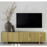 TV Bank modern 200 cm breit - 53 cm hoch Khaki von Basilicana