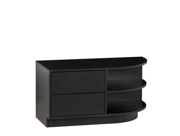 TV Board Schwarz mit zwei Schubladen Push to open Funktion TV Board Schwarz mit zwei Schubladen Push to open Funktion von Basilicana