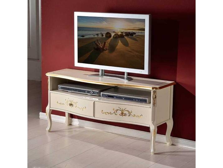 TV Board in Cremeweiß und Goldfarben Barockstil TV Board in Cremeweiß und Goldfarben Barockstil von Basilicana