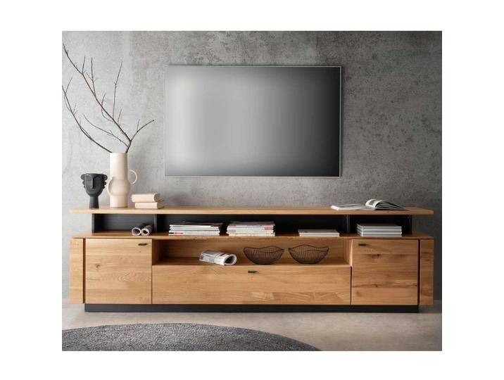 TV Element Wildeiche massiv geölt 220 cm breit TV Aufsatz TV Element Wildeiche massiv geölt 220 cm breit TV Aufsatz von Basilicana