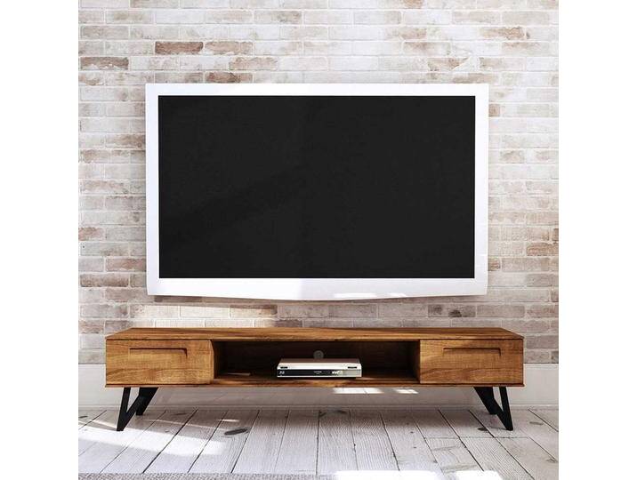 TV Kommode aus Wildeiche Massivholz und Stahl 45 cm tief TV Kommode aus Wildeiche Massivholz und Stahl 45 cm tief von Basilicana