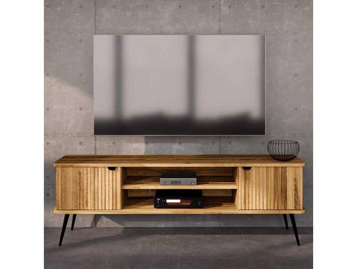 TV Lowboard Wildeiche geölt mit Massivholztüren 57 cm hoch TV Lowboard Wildeiche geölt mit Massivholztüren 57 cm hoch von Basilicana