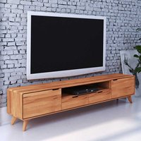 TV Lowboard aus Kernbuche Massivholz 220 cm breit von Basilicana