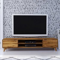 TV Lowboard aus Wildeiche Massivholz 220 cm breit von Basilicana