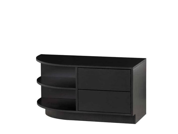 TV Lowboard schwarz mit zwei Schubladen Push to open Funktion TV Lowboard schwarz mit zwei Schubladen Push to open Funktion von Basilicana