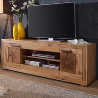 TV Schrank aus Wildeiche Massivholz 200 cm breit von Basilicana