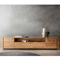 TV Unterschrank Wildeiche massiv geölt 220 cm breit modernem Design von Basilicana