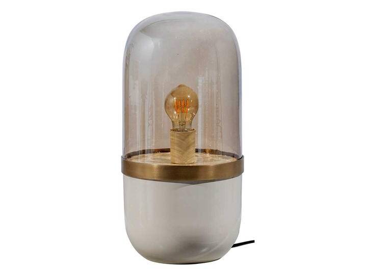 Tischlampen mit Glaskuppel Metallfuß (2er Set) von Basilicana