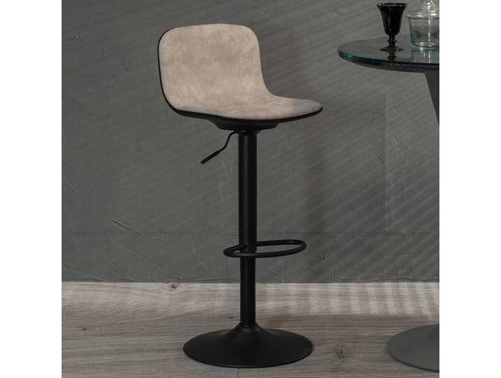 Tresenstühle in Beige und Schwarz mit Rückenlehne (2er Set) von Basilicana
