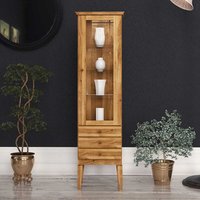 Vitrine aus Wildeiche Massivholz 50 cm breit von Basilicana