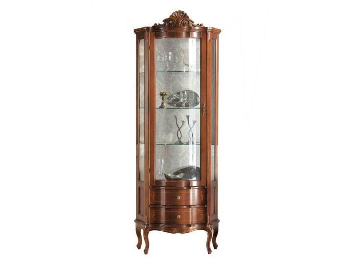 Vitrine im Barock Style Nussbaum furniert von Basilicana