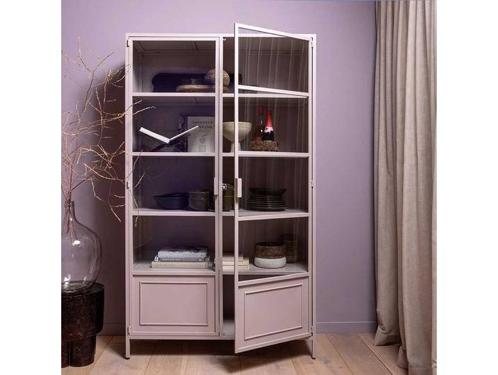 Vitrinenschrank Schrank Vitrine in Rosa 2 türig Vitrinenschrank Schrank Vitrine in Rosa 2 türig von Basilicana