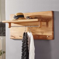 Wandgarderobe aus Wildeiche Massivholz 30 cm hoch von Basilicana