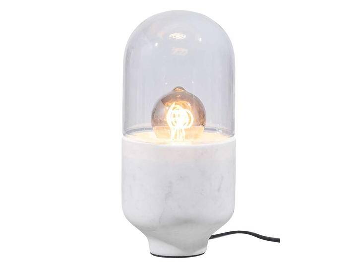 Weiße Tischleuchten aus Marmor Glas (2er Set) von Basilicana