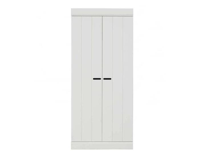 Weißer Kiefer Schrank im Skandi Design 175 cm hoch - 77 cm breit von Basilicana