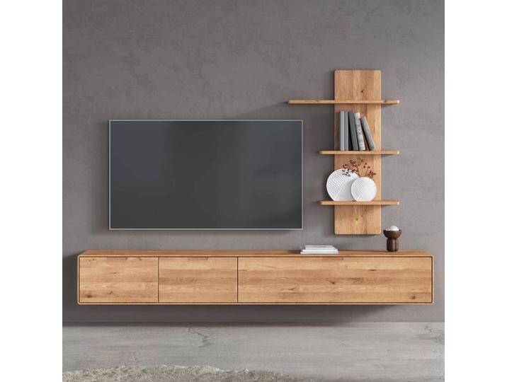 Wohnwand Anbauwand 220 cm breit 40 cm tief (zweiteilig) von Basilicana