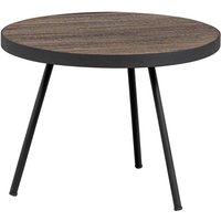 Wohnzimmer Beistelltisch aus Teak Recyclingholz Metall von Basilicana