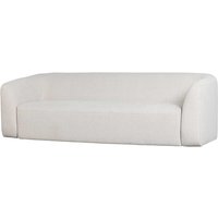 Wohnzimmer Couch 240 cm breit in Cremefarben Chenillegewebe von Basilicana