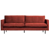 Wohnzimmer Couch in Kastanienbraun Samt 230 cm breit von Basilicana