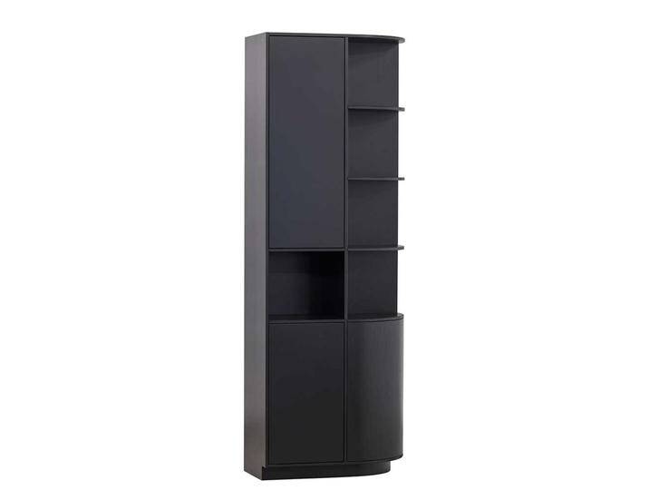 Wohnzimmer Schrank schwarz mit zwei Drehtüren modernem Design von Basilicana