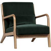 Wohnzimmer Sessel aus Samt und Massivholz Retrostil von Basilicana