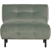 Wohnzimmer Sessel in Graugrün Vierfußgestell aus Metall von Basilicana
