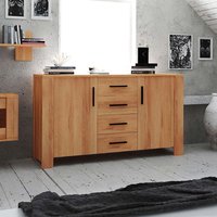 Wohnzimmer Sideboard aus Kernbuche massiv geölt von Basilicana