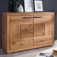 Wohnzimmer Sideboard aus Wildeiche Massivholz geölt von Basilicana