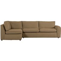 Wohnzimmer Sofa L Form in Hellbraun Stoff 284 cm breit von Basilicana