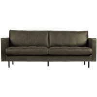 Wohnzimmer Sofa in Olivgrün Recyclingleder 230 cm breit von Basilicana