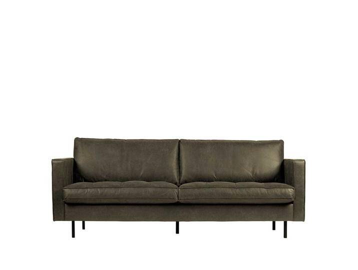 Wohnzimmer Sofa in Olivgrün Recyclingleder 230 cm breit von Basilicana
