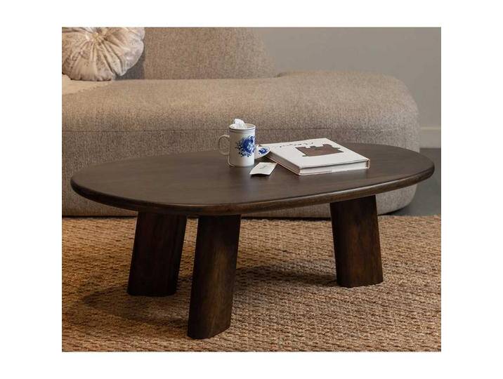 Wohnzimmer Tisch Walnussbraun in modernem Design 110 cm breit von Basilicana