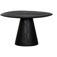 Wohnzimmer Tisch schwarz aus Mangobaum Massivholz 70 cm breit von Basilicana